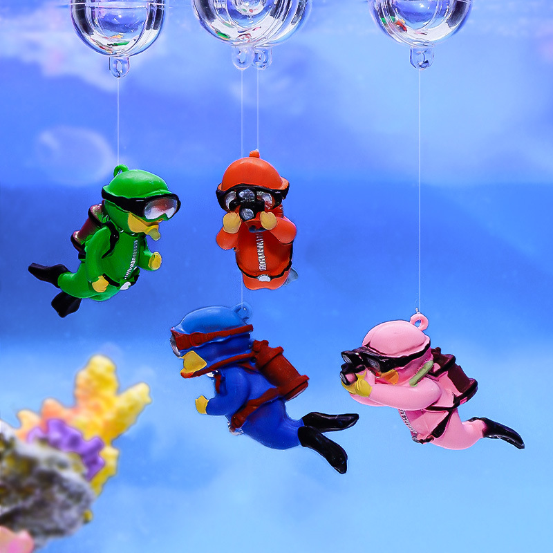 Fish Tank Diver Ornaments Land - Aquarium Plant Live ulasan dan harga