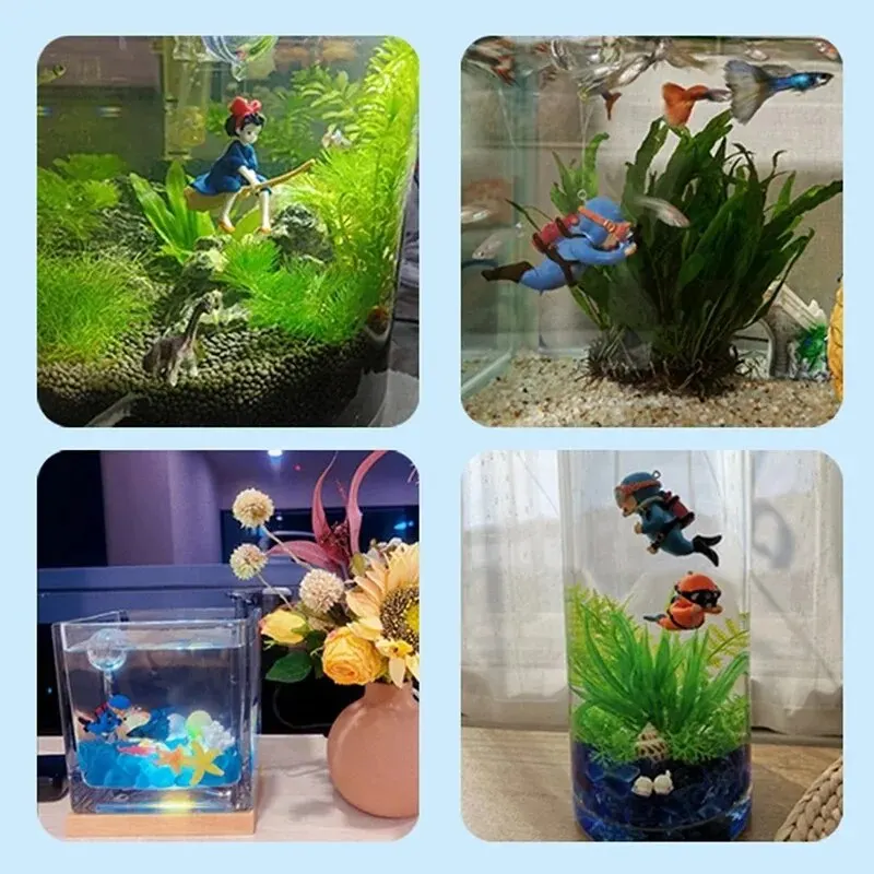 Fish Tank Diver Ornaments Land - Aquarium Plant Live ulasan dan harga