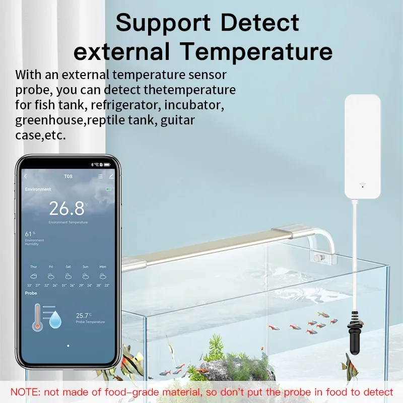Tuya WiFi Temperature Humidity - Aquarium Plants ulasan dan harga