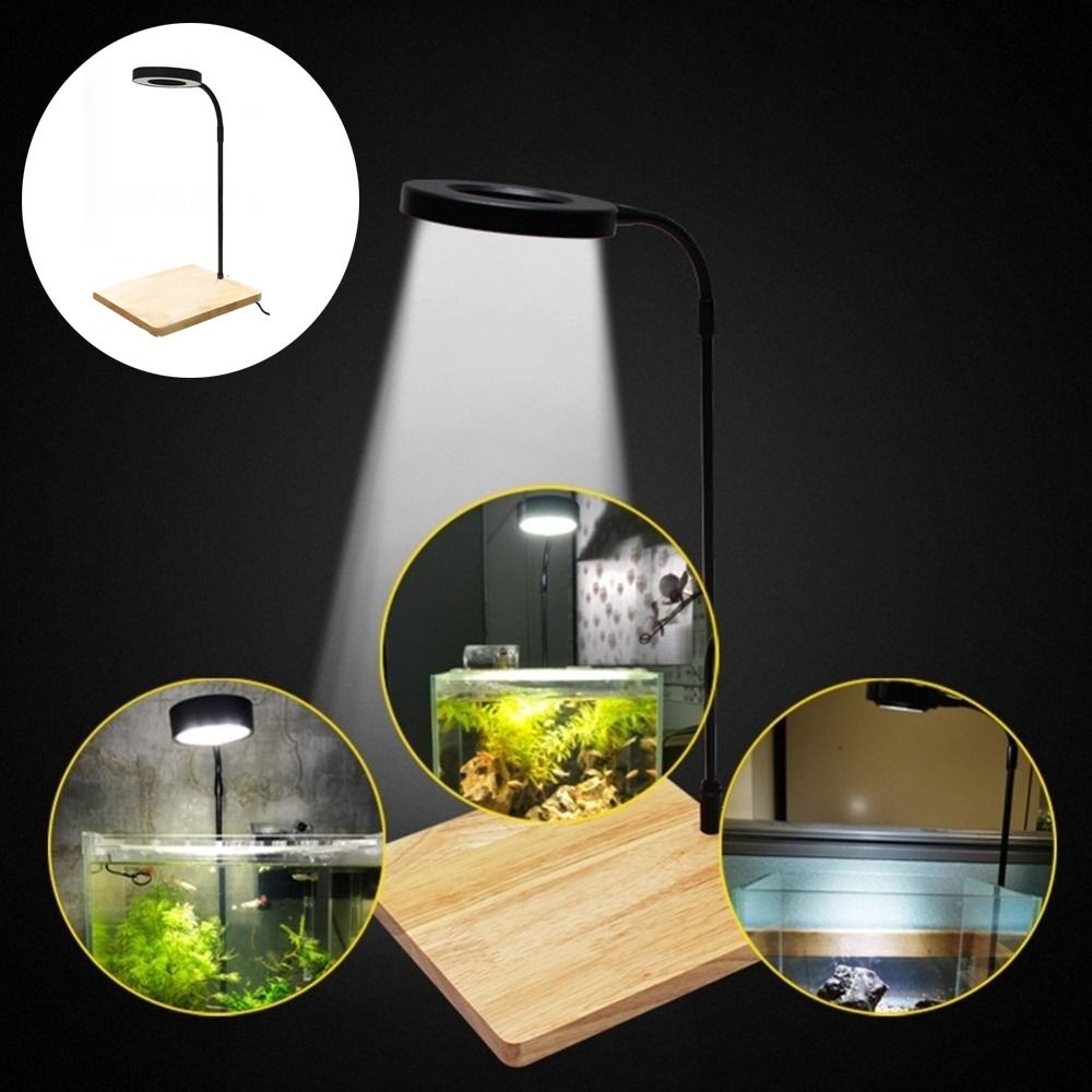 10W Fish Tank LED Lamp with Wo - Aquarium Plant On Wood ulasan dan harga