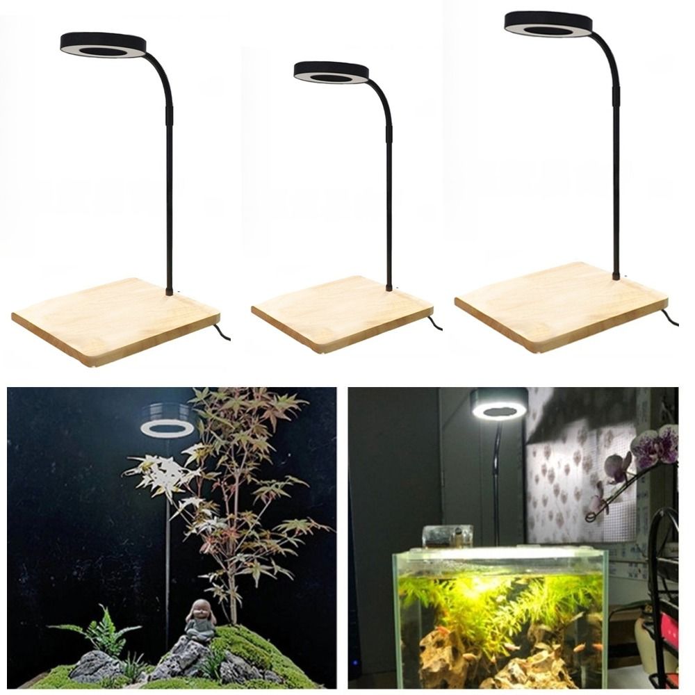 10W Fish Tank LED Lamp with Wo - Aquarium Plant On Wood ulasan dan harga