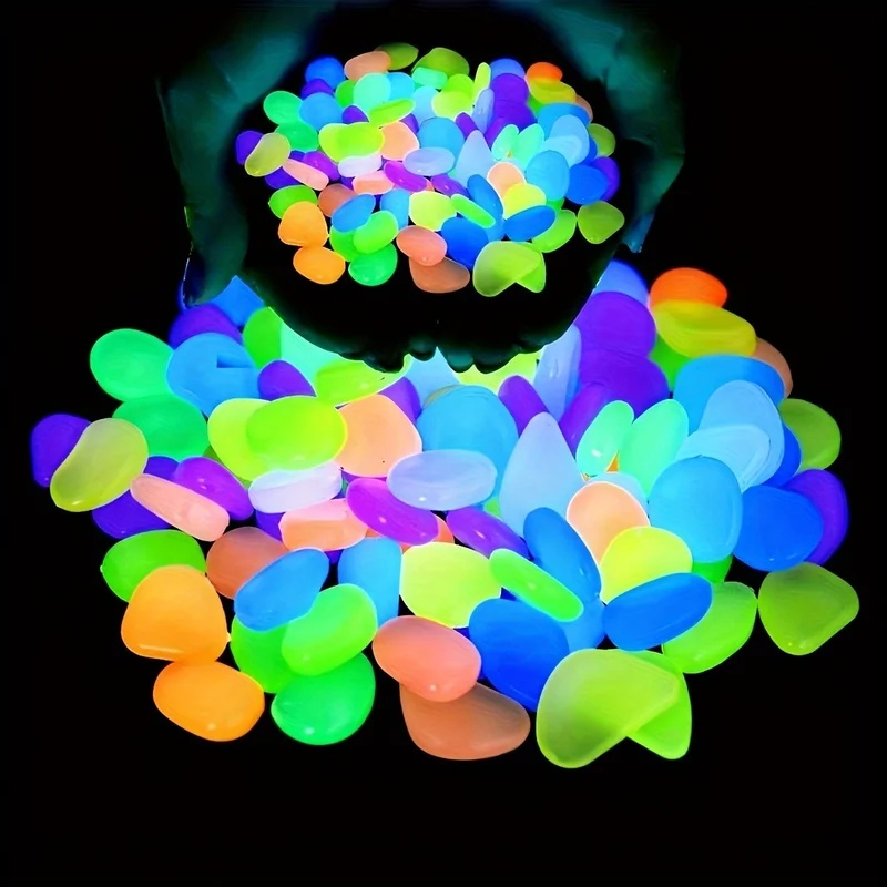50-200pcs Glow in The Dark Peb - Aquarium Plants ulasan dan harga