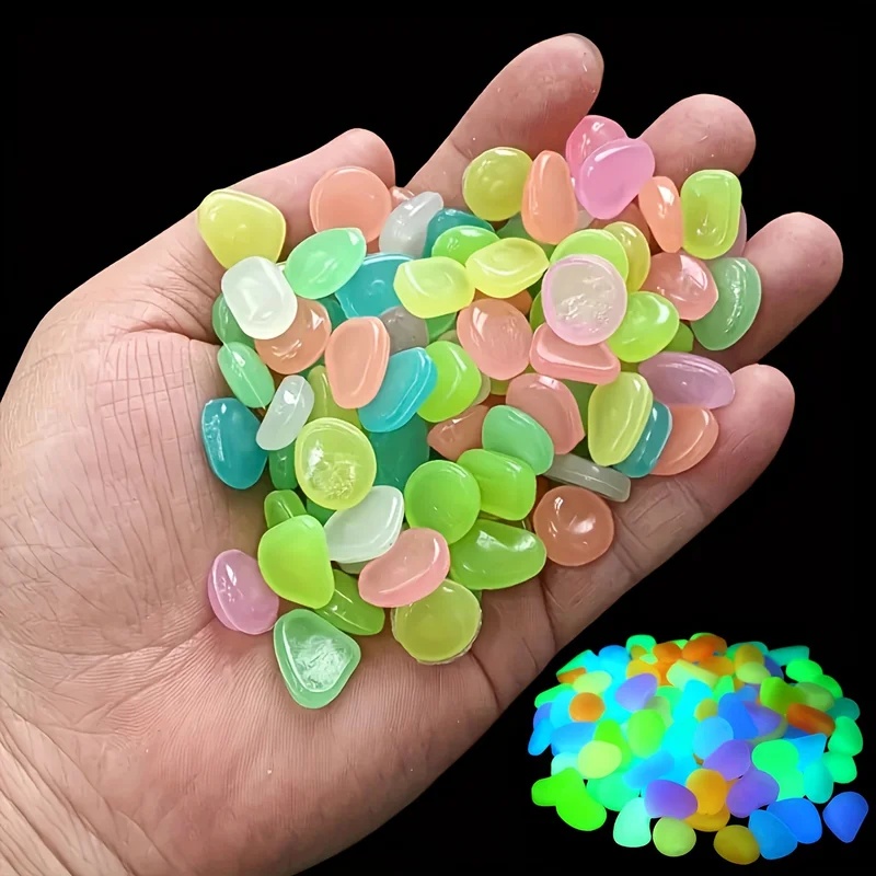50-200pcs Glow in The Dark Peb - Aquarium Plants ulasan dan harga