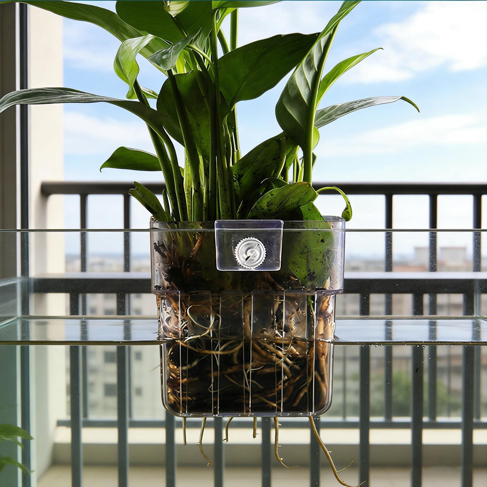 Aquarium Transparent Hanger Po - Aquarium Plant Live ulasan dan harga