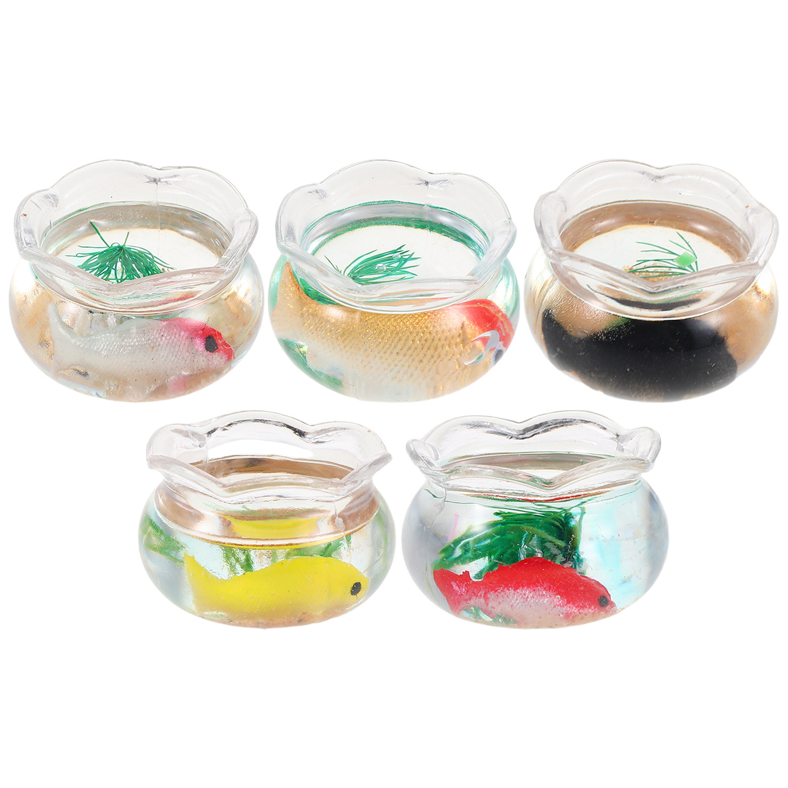 5Pcs Miniature Fish Bowl Small - Planted Aquarium Bowl ulasan dan harga